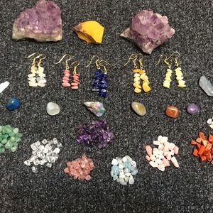 Gemstone Dangle Hypoallergenic Earrings